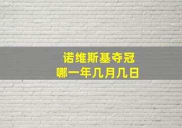 诺维斯基夺冠哪一年几月几日