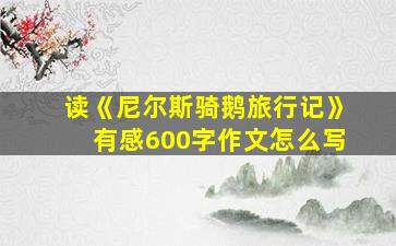 读《尼尔斯骑鹅旅行记》有感600字作文怎么写