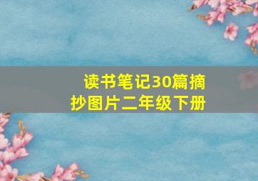 读书笔记30篇摘抄图片二年级下册