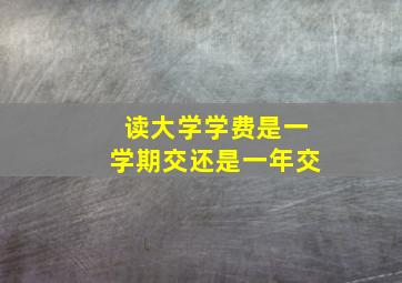 读大学学费是一学期交还是一年交