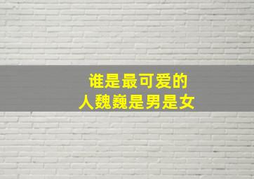 谁是最可爱的人魏巍是男是女