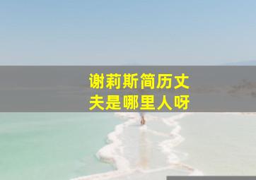 谢莉斯简历丈夫是哪里人呀