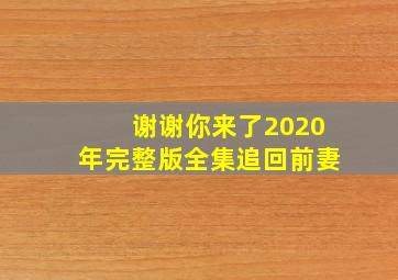 谢谢你来了2020年完整版全集追回前妻