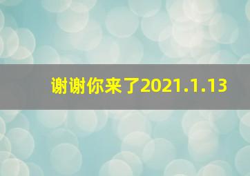 谢谢你来了2021.1.13