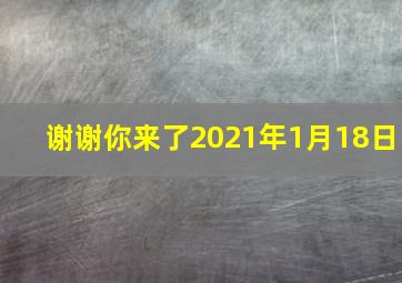 谢谢你来了2021年1月18日