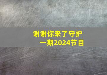 谢谢你来了守护一期2024节目