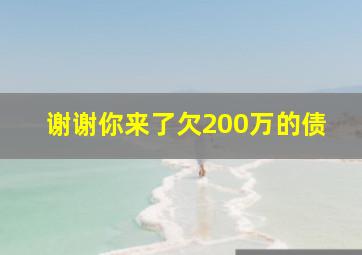 谢谢你来了欠200万的债