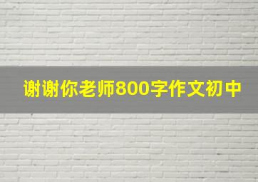 谢谢你老师800字作文初中