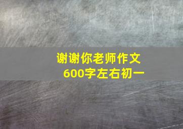 谢谢你老师作文600字左右初一