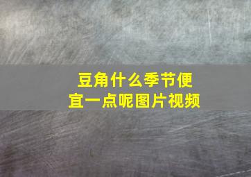 豆角什么季节便宜一点呢图片视频