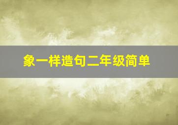 象一样造句二年级简单