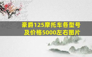 豪爵125摩托车各型号及价格5000左右图片