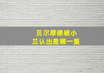 贝尔摩德被小兰认出是哪一集