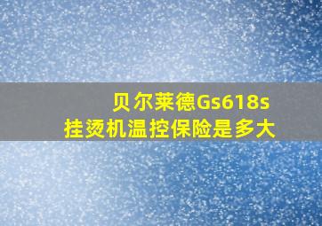 贝尔莱德Gs618s挂烫机温控保险是多大