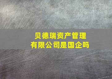 贝德瑞资产管理有限公司是国企吗