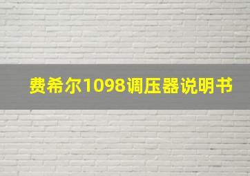 费希尔1098调压器说明书