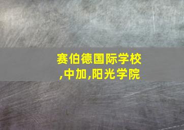 赛伯德国际学校,中加,阳光学院