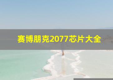 赛博朋克2077芯片大全