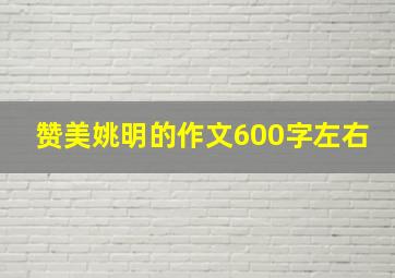 赞美姚明的作文600字左右