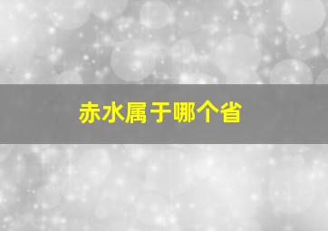 赤水属于哪个省