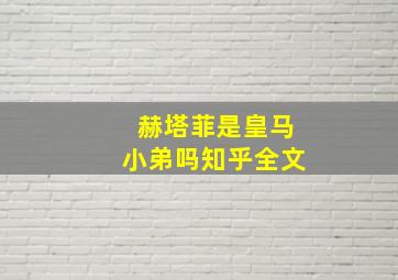 赫塔菲是皇马小弟吗知乎全文