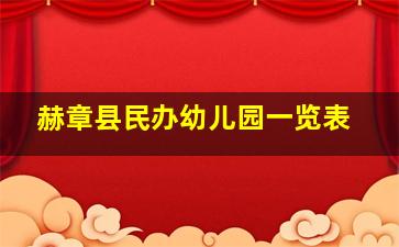 赫章县民办幼儿园一览表