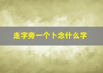 走字旁一个卜念什么字