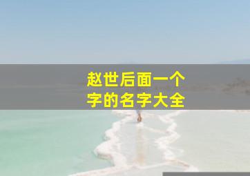 赵世后面一个字的名字大全