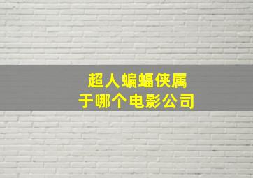 超人蝙蝠侠属于哪个电影公司