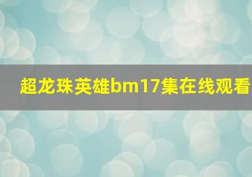 超龙珠英雄bm17集在线观看