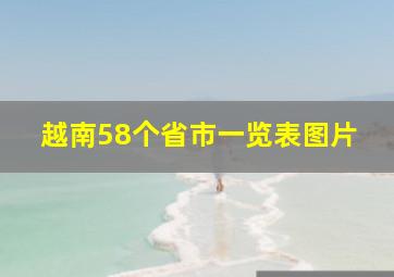 越南58个省市一览表图片