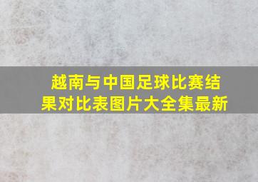 越南与中国足球比赛结果对比表图片大全集最新