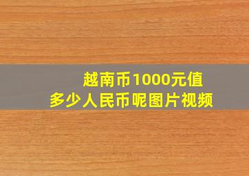 越南币1000元值多少人民币呢图片视频