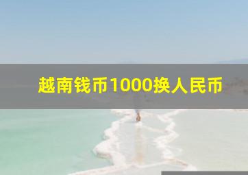 越南钱币1000换人民币