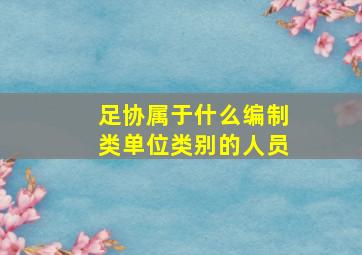 足协属于什么编制类单位类别的人员