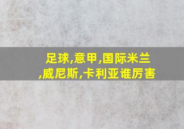 足球,意甲,国际米兰,威尼斯,卡利亚谁厉害