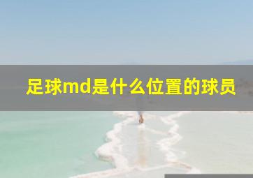 足球md是什么位置的球员