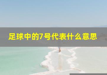 足球中的7号代表什么意思