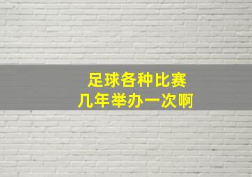 足球各种比赛几年举办一次啊