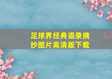 足球界经典语录摘抄图片高清版下载