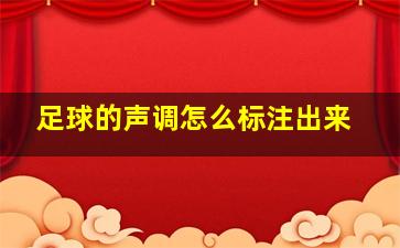 足球的声调怎么标注出来