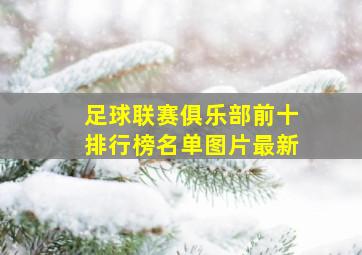 足球联赛俱乐部前十排行榜名单图片最新