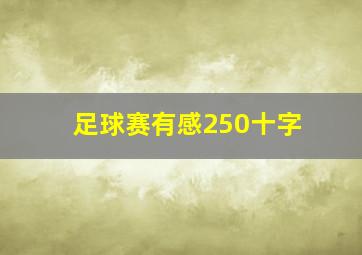 足球赛有感250十字