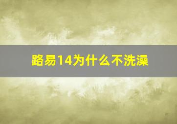 路易14为什么不洗澡