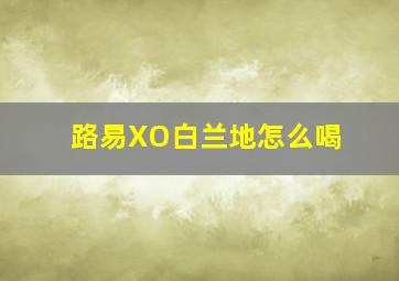 路易XO白兰地怎么喝