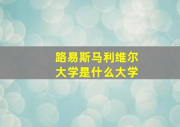 路易斯马利维尔大学是什么大学