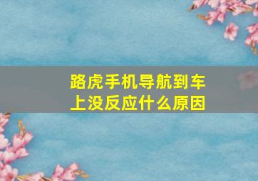 路虎手机导航到车上没反应什么原因