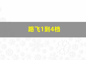 路飞1到4档