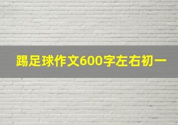 踢足球作文600字左右初一