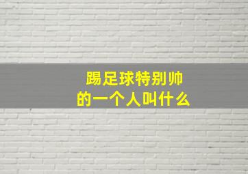 踢足球特别帅的一个人叫什么